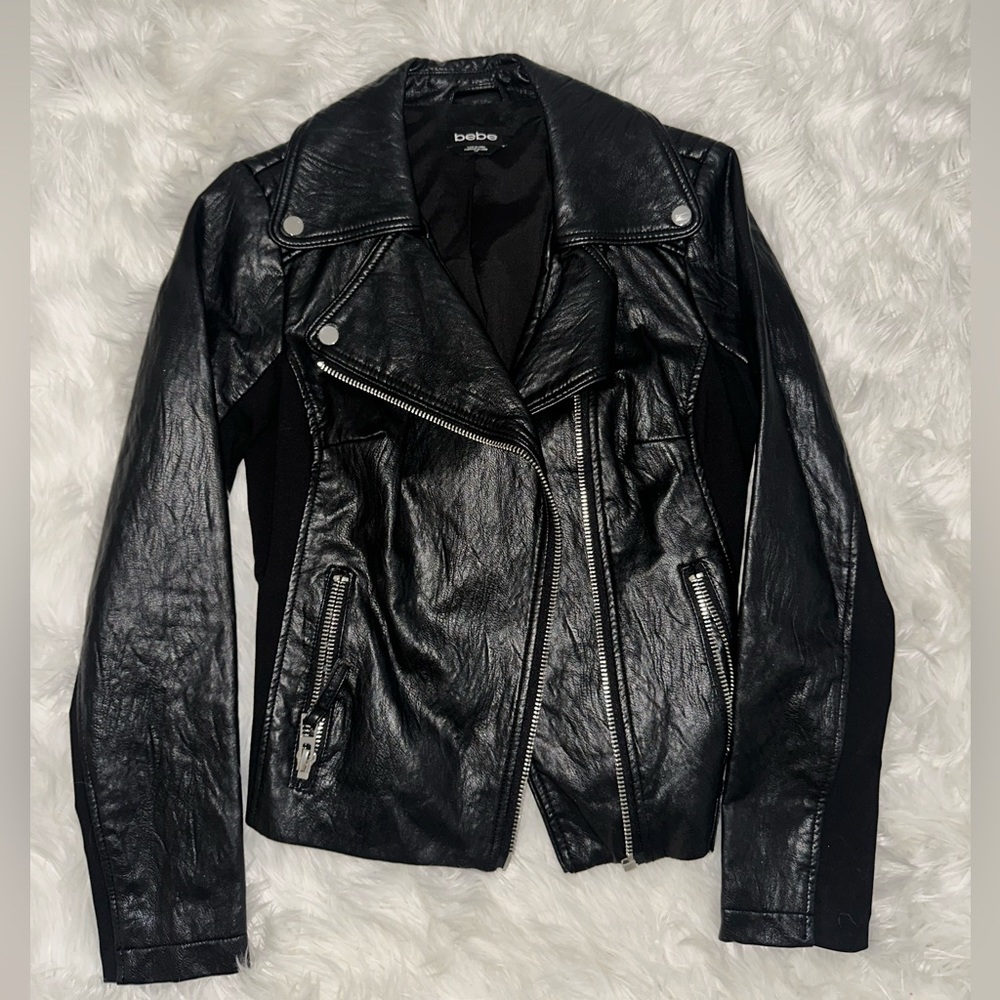 BEBE leather jacket SMALL